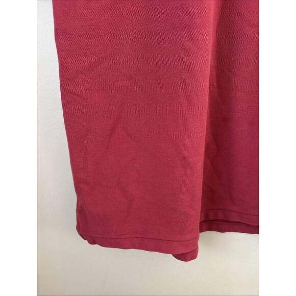L.L. Bean Men’s Large Maroon Polo Shirt Short Sleeve Wrinkle Resistant Regular - Picture 5 of 8